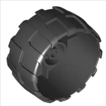 Bloques de construcción MOC, ladrillos técnicos autoblocantes, 1 Uds., rueda de plástico duro, 56mm D.x 30mm, compatible con Lego para niños, juguete