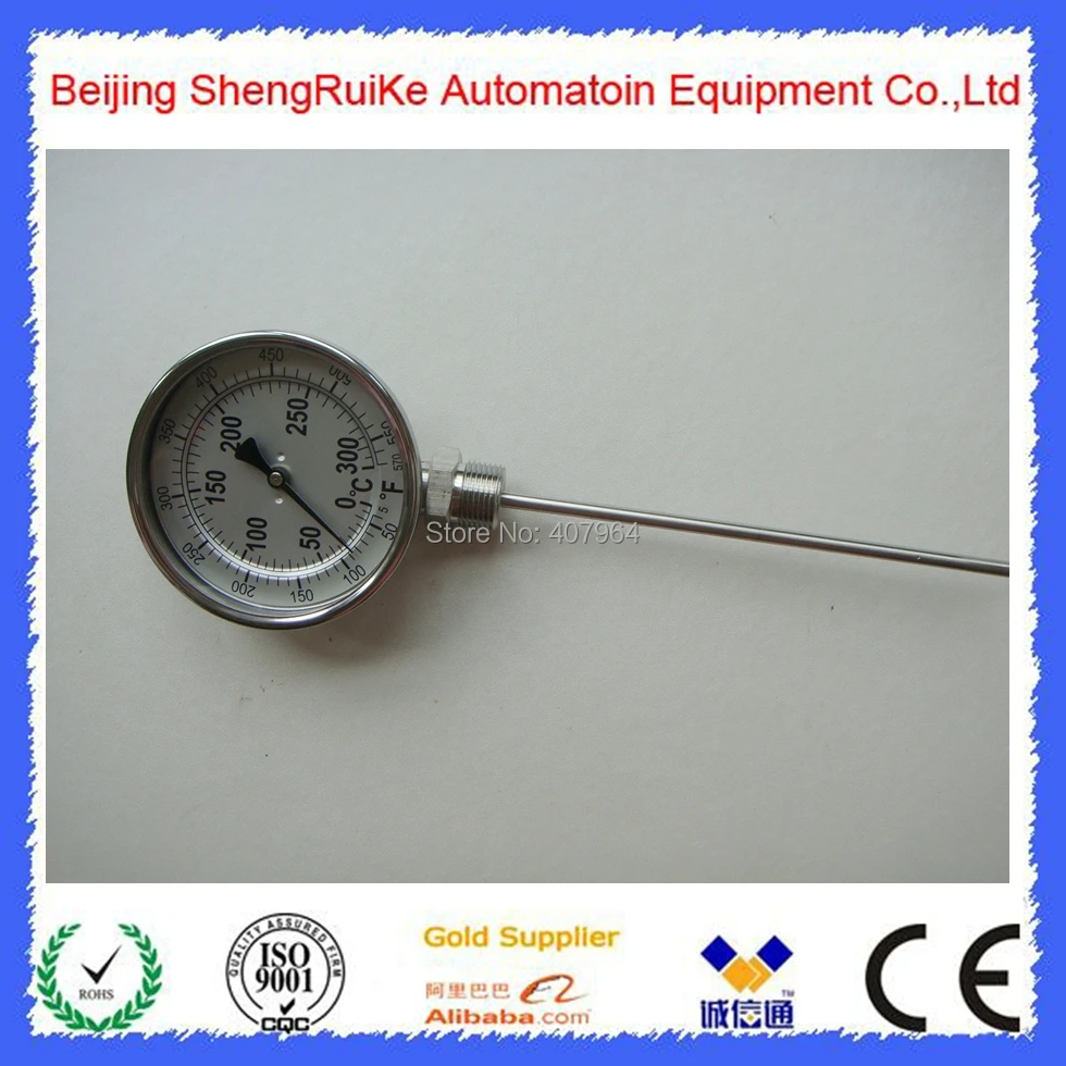 Stainless Steel 3 inch Bottom  bimetal thermometer