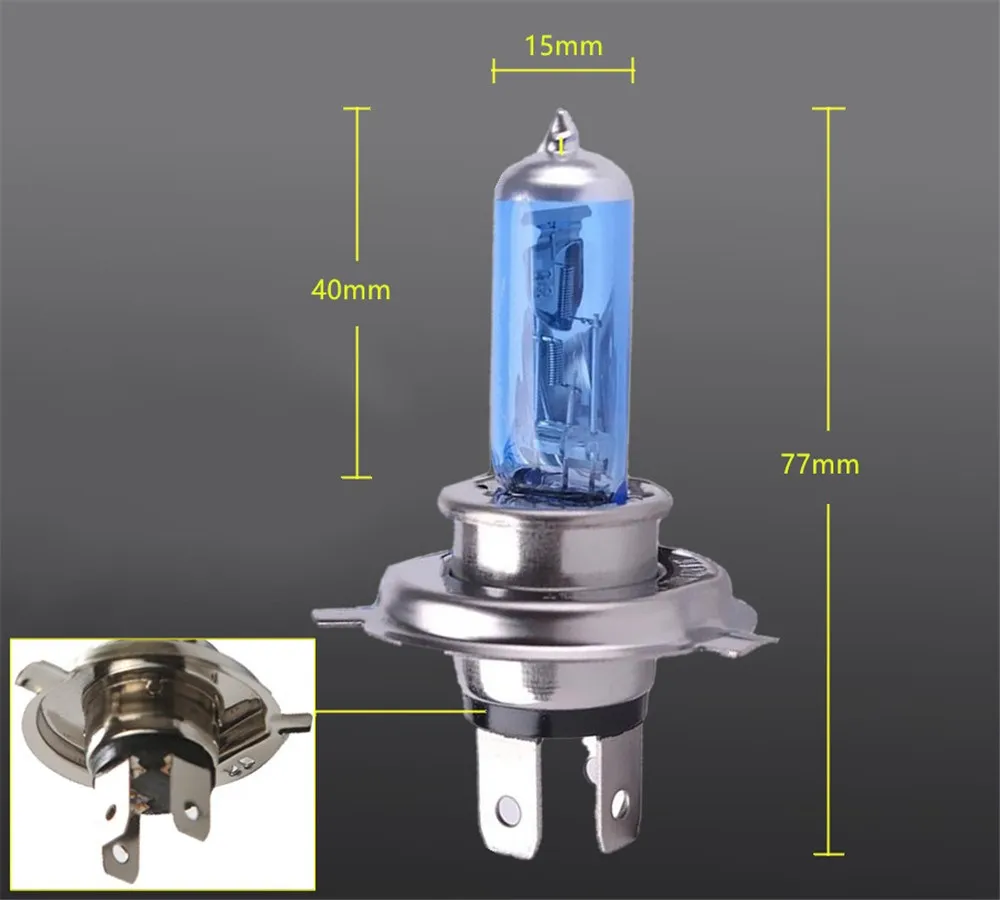 2PCS H1 H3 H4 H11 H7 H8 55W 100W Halogen Headlight Bulb 12V 9005 HB3 9006 HB4 100W Auto Fog Light White Car Lamp DRL