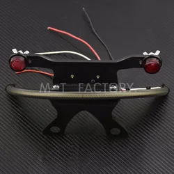 Motorcycle Amber LED Fender Smoke License Lens Turn Signal Tail Light Bar Bracket For Victory Vegas 2003-2014 2015 2016 2017