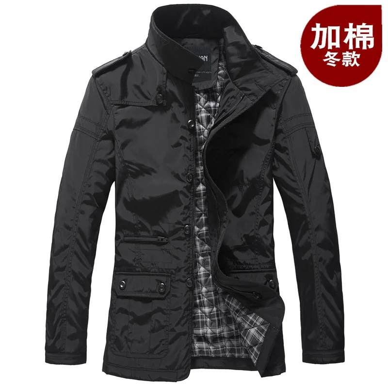 2023 Winter Men Jackets and Coats Leisure Windproof Thick Warm Jacket Men\'s Long Trench Coat Parka Clothing Drop Shipping