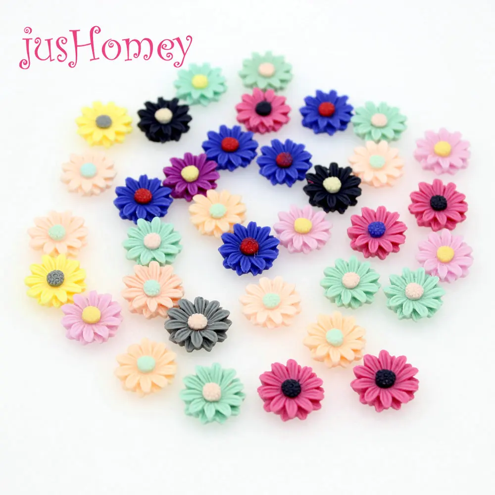 Set of 100pcs Resin Daisy Flower Flatback Cameo Cabochon 1.5cm(0.6