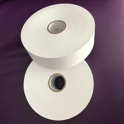blank white nylon Washing label fabrics Package barcode printed tape nylon label Bar code printing tape