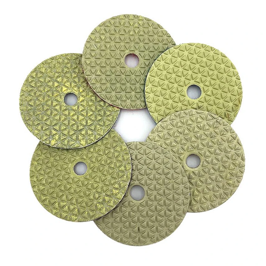 Imagem -02 - Rijilei-diamond Dry Polishing Pad Disco de Mármore Uso para Granito Piso de Concreto 4in 100 mm Peças Set