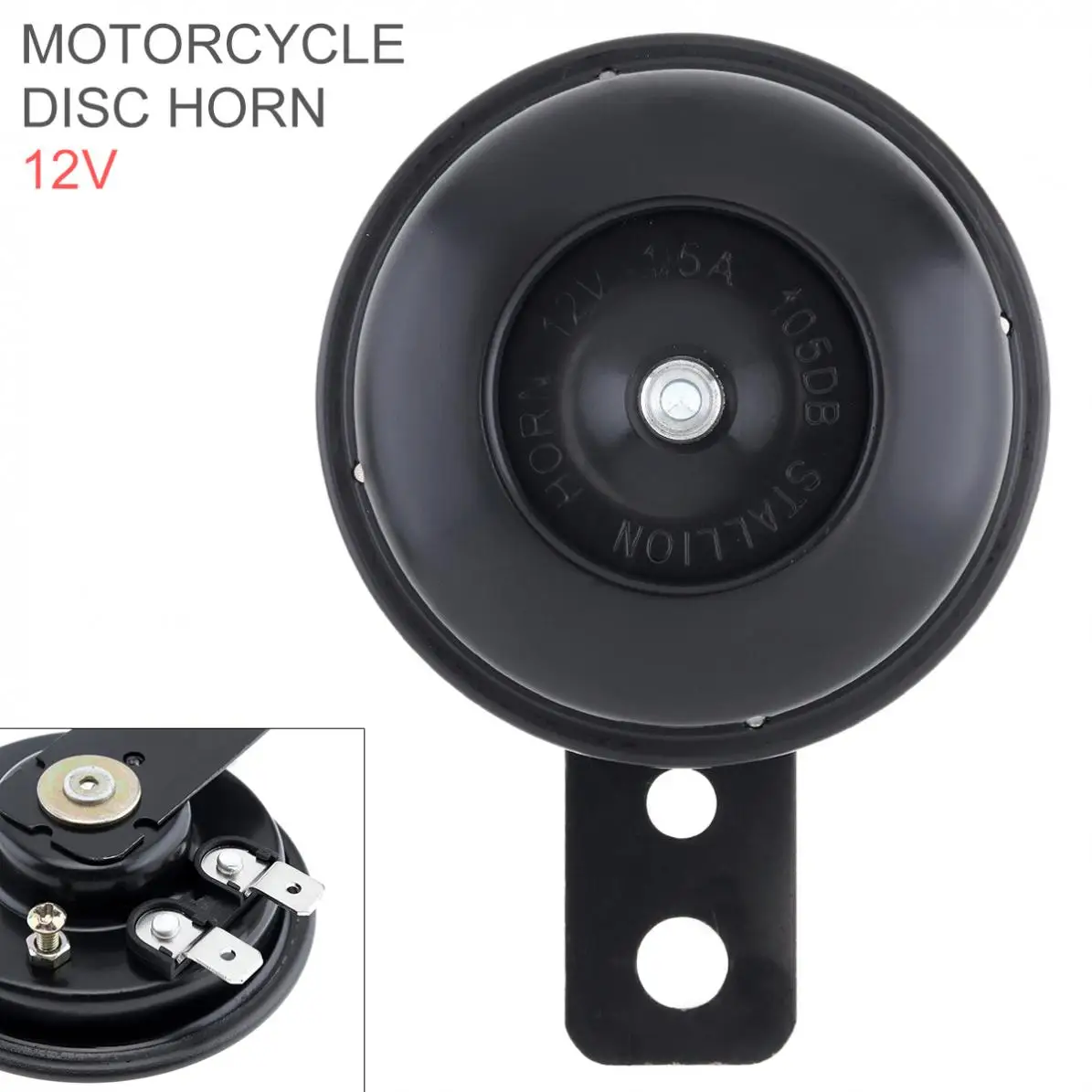 Black 105db Universal Loud Bicycle Motorcycle Horn Scotter Bracket for Motorcycle Electric Bike