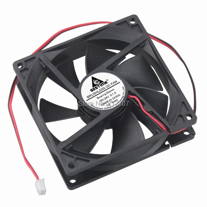 

10PCS Gdstime 92 x 92 x 25mm DC 24V 2Pin 9CM 92MM 9225 CPU Cooler Cooling Fan Heatsink