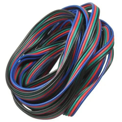 5M/10M/15M/20M/50M DC 12/24v 5050 /3528Flexible Extension Cable connector 4-Pin Cord Wire for RGB 3528 5050 strip light cable