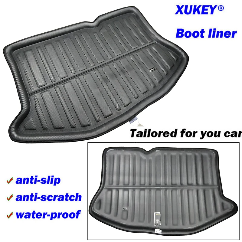 Fit For Ford Fiesta Hatchback Boot Liner 2009-2017 Rear Trunk Mat Cargo Tray Floor Carpet 2010 2011 2012 2013 2014 2015 2016