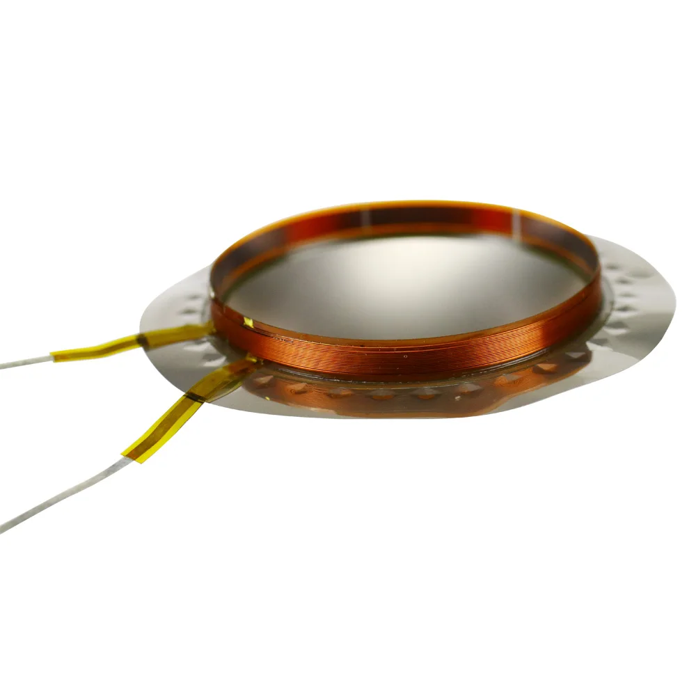 Ghxamp 44.4 مللي متر مكبر صوت لفائف التيتانيوم فيلم 44.5 النواة التريبل صوت لفائف جولة النحاس سلك السماعة إصلاح أجزاء 2 قطعة