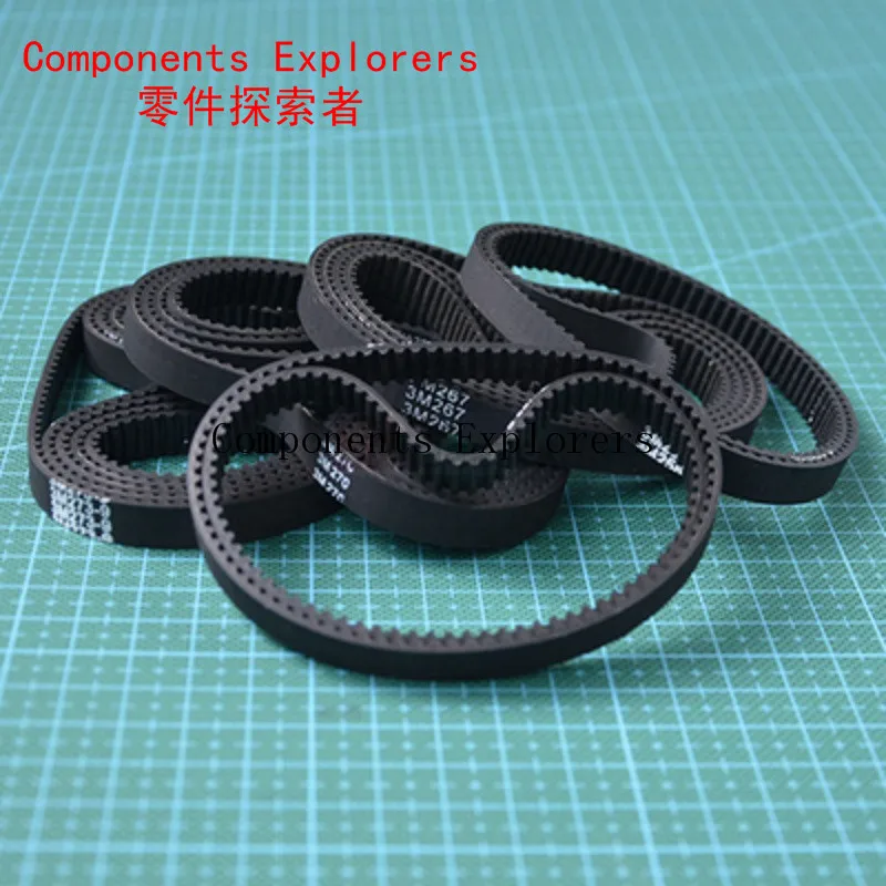 

HTD3M Timing Belt, 522mm 525mm 552mm 561mm length,174/175/184/187 teeth,9mm width,Closed-loop, Endless, 5pcs/lot