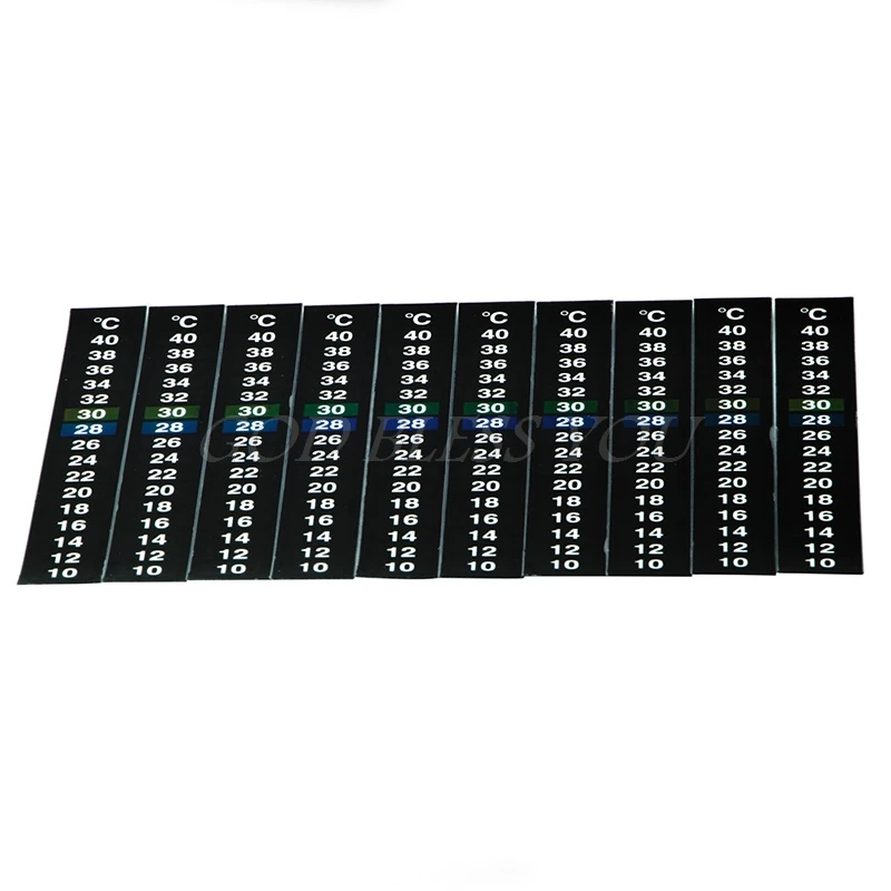 10PCS Stick-On  Aquarium Fish Tank Thermometer Temperature Sticker Drop Shipping