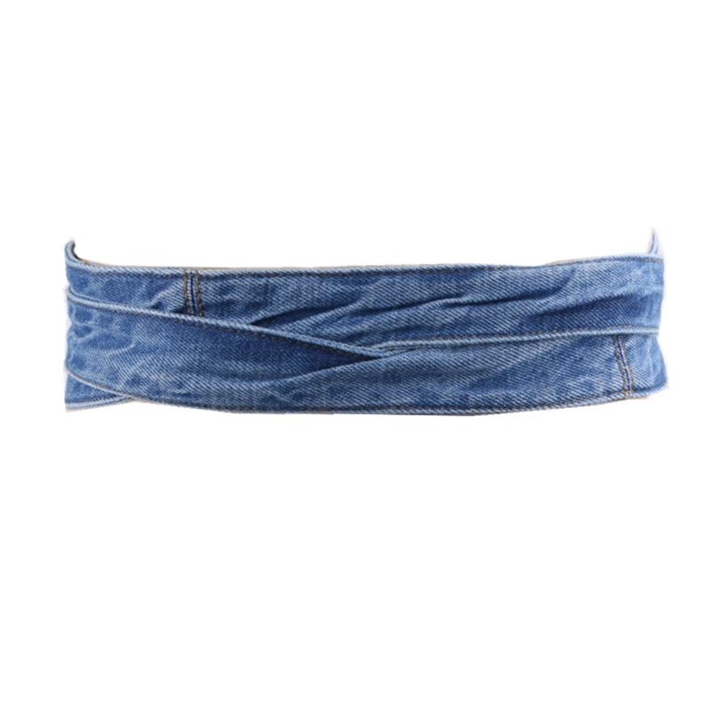 Female Waist Belt Fashion Long/Canvas Belt Wide Denim Cummerbund Corset Adjustable Waistband Women Costume Dress Skirt Belts