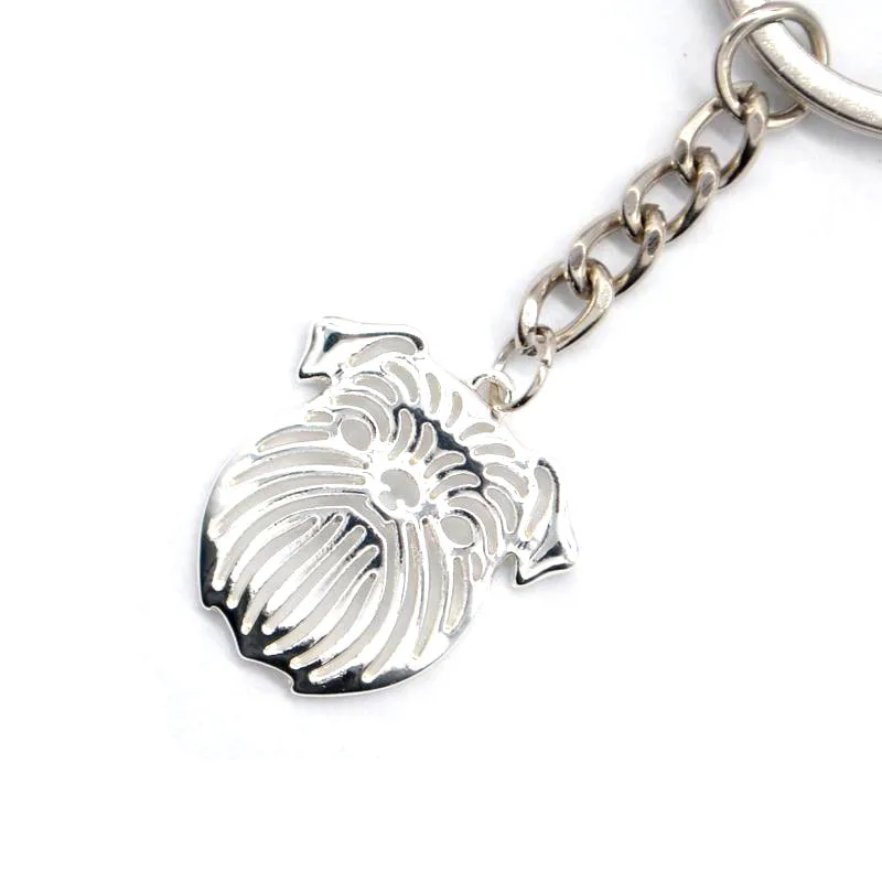 Fashion Lovers\' Metal Dog Keychains Jewelry Brussels Griffon Pendant Key Holder Party Christmas Gift Drop Shipping