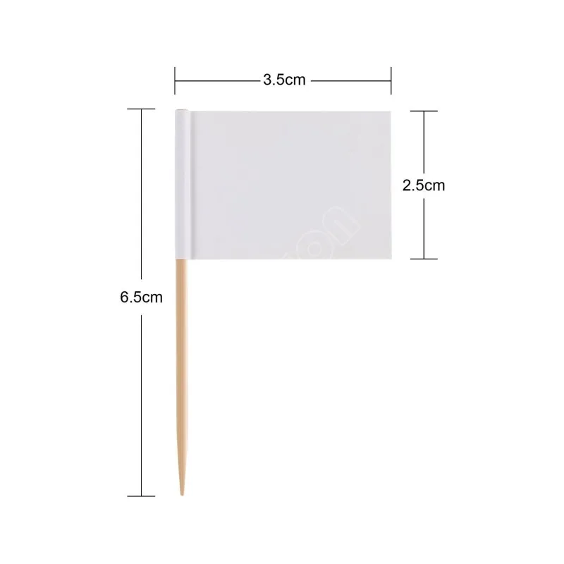 

Мини пустой белый флаг, 50 шт., бумажные пищевые палочки, обеденные пирожные, зубочистки, украшения для кексов, фруктовые коктейльные палочки, товары для вечерние