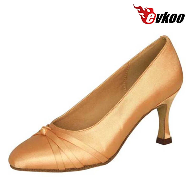 

Evkoodance Comfortable closed toe Latin Shoes Custom Heel Pu Material Heel Height 7cm Standard Ballroom Dance Shoes Evkoo333 DIY