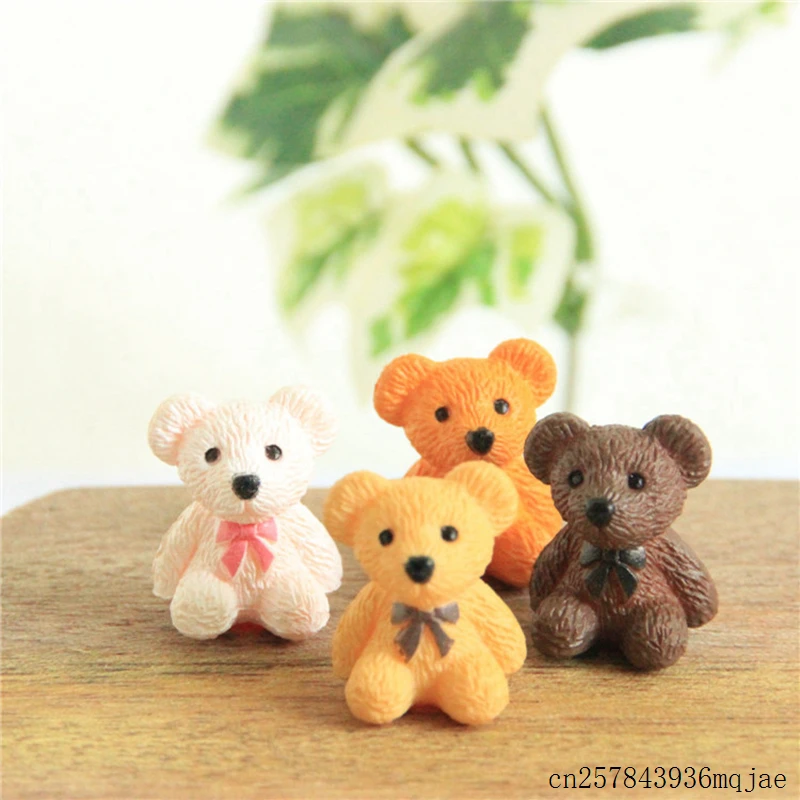 200pcs Micro-landscape Ornament Fairy Garden Miniature Mini Resin Teddy Bear Resin Craft Decoration