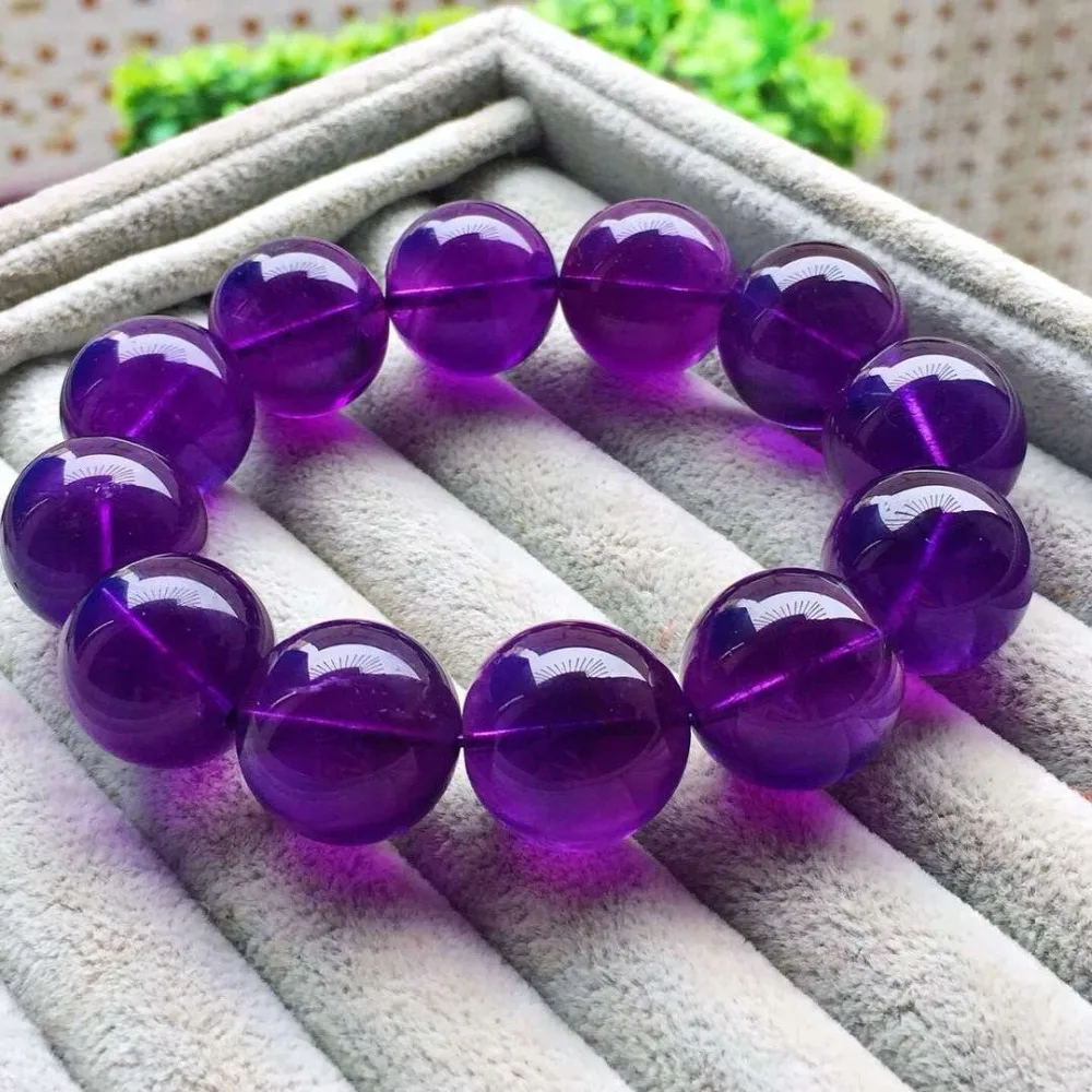 Top Natural Purple Amethyst Quartz Bracelet Jewelry For Women Man Love Gift Crystal Beads Uruguay Gemstone Strands AAAAA 7-18mm