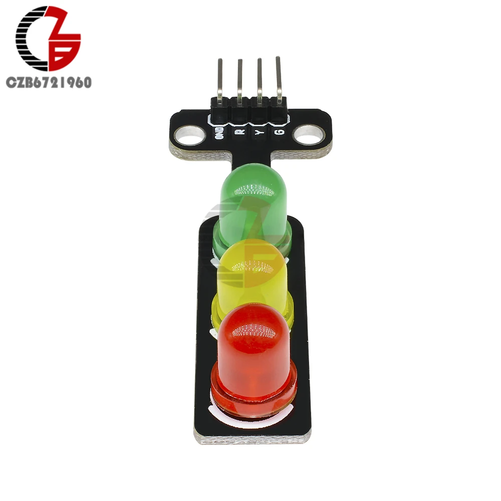 Mini módulo de luz de tráfico LED, 5V CC, pantalla LED de Color rojo, amarillo y verde para Arduino