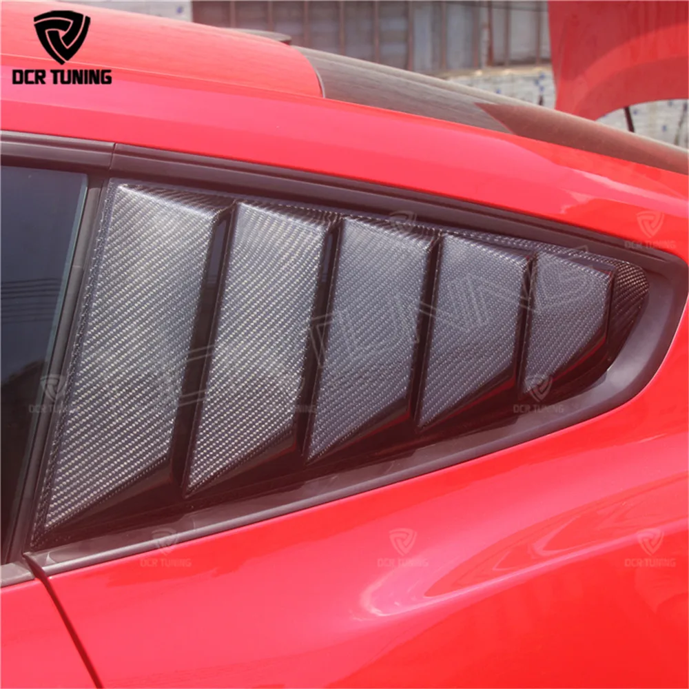 For Ford Mustang Carbon Fiber Rear Window Louvers 2015 2016 GT350R Style for Mustang Tuning Parts Carbon Tuning