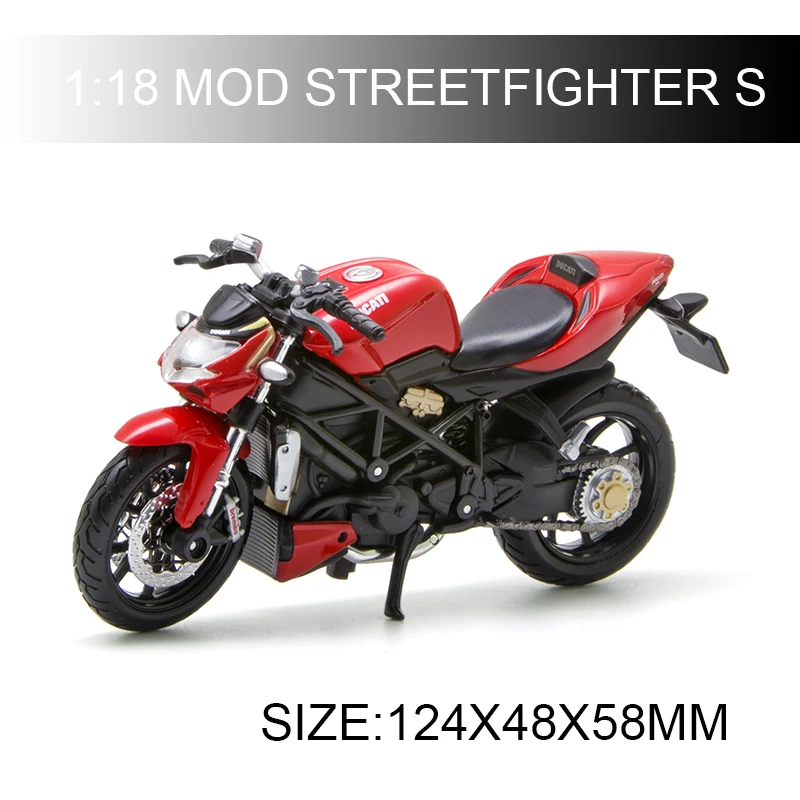 

Модель мотоцикла Maisto 1:18 Ducati, модель уличного истребителя, модель мотоцикла из сплава, модель мотоцикла, миниатюрная гоночная игрушка для коллекции подарков