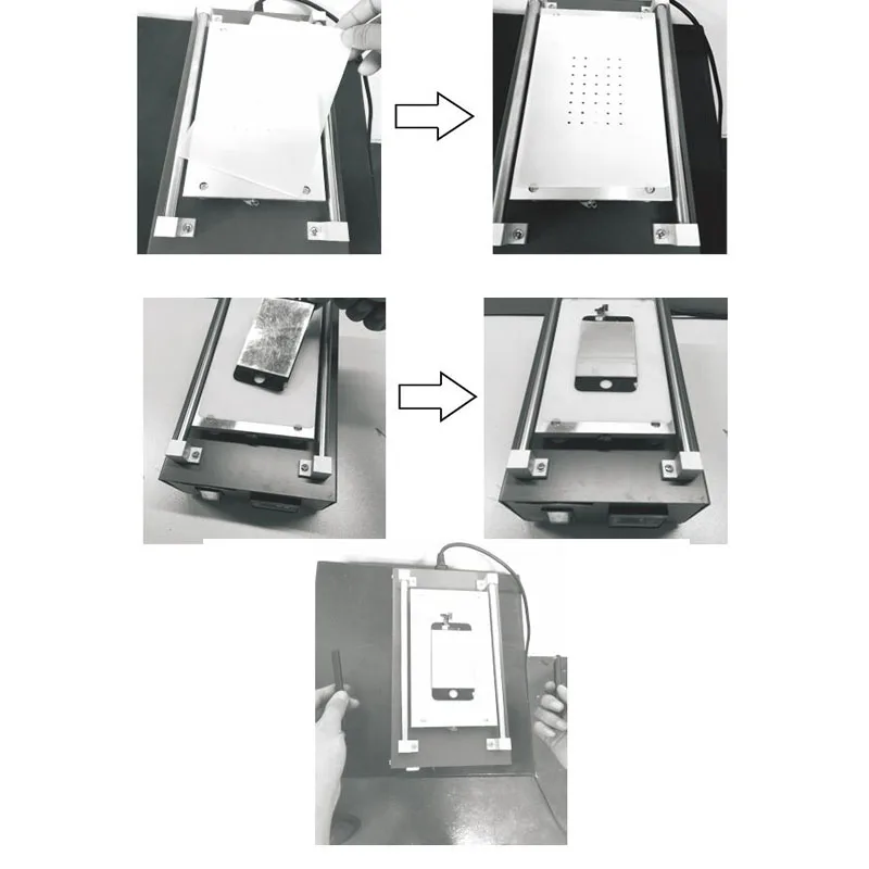 Máquina removedora de pegamento con ajuste de precisión para iPhone, YIHUA-946T de eliminación de pegamento con pantalla táctil LCD, Sasmung