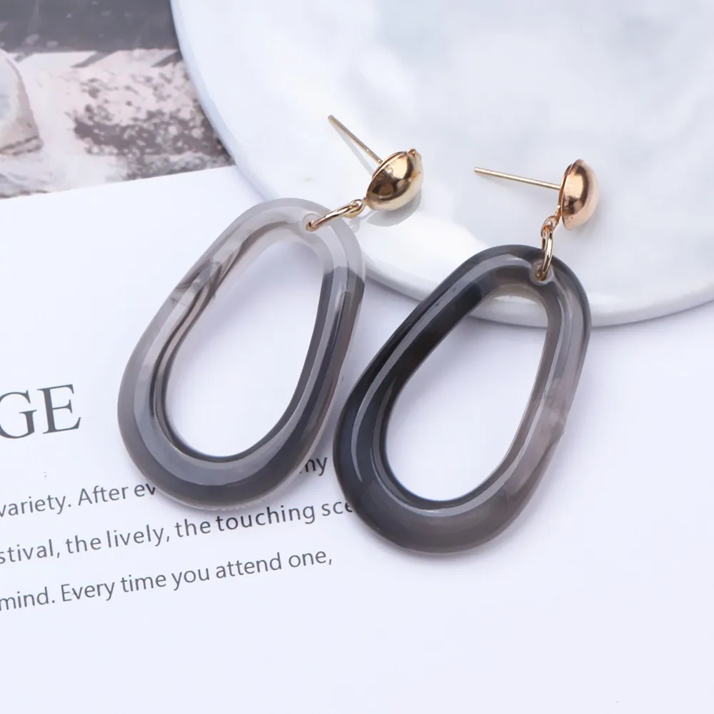 2024 New Arrivals Women\'s Hot Fashion Maxi Statement DIY Geometric Hollow Water Drop Egg shape Drop Earrings For Women Jewelry