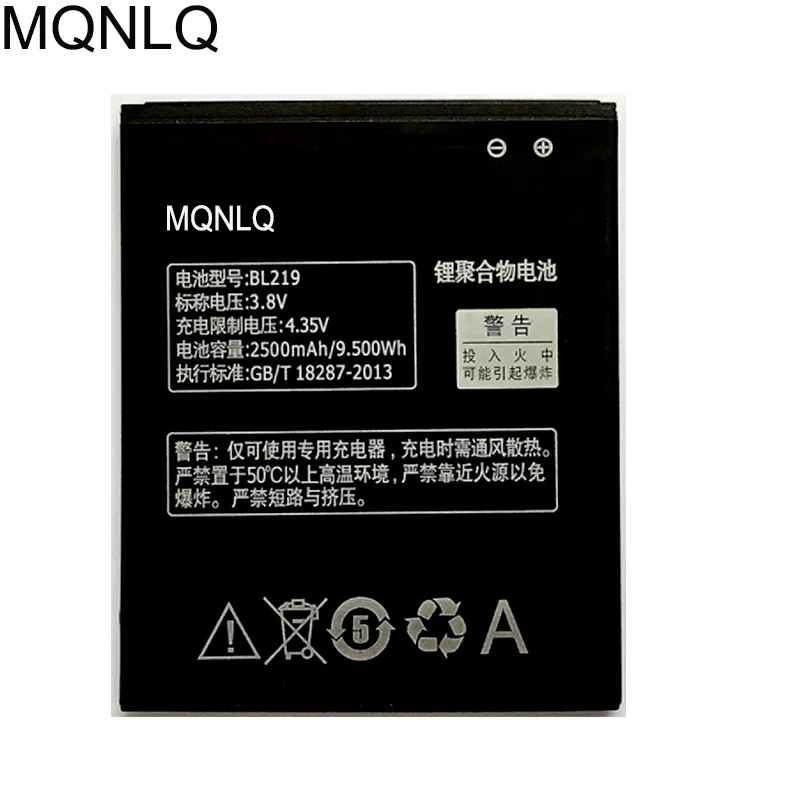 BL219 Battery for Lenovo A880 S856 S810t  A889 A890e A850+ A916 L 2500mAh Battery Batterie Bateria MQNLQ