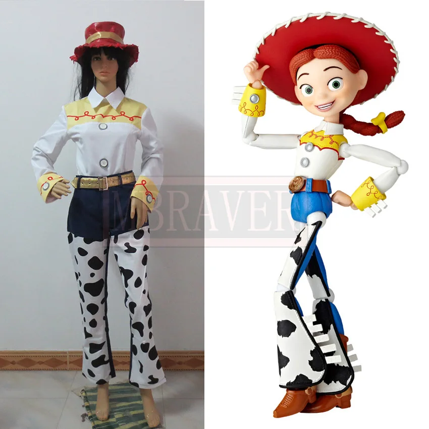 The Yodeling Cowgirl Jessie Top Pants Outfit Full Set Adult Halloween Cosplay Costume