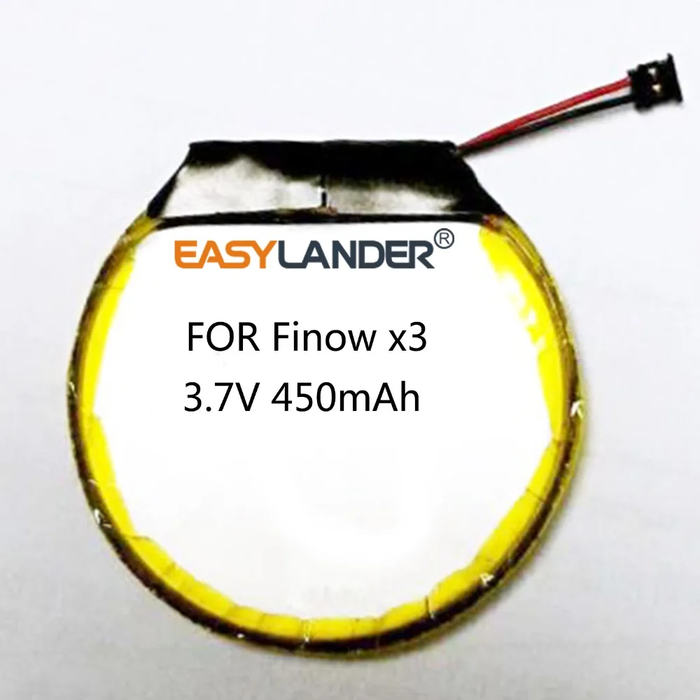 

3.7V 450mAh Rechargeable li Polymer Round battery For Smart watch Finow x3 Finow x5 replace lem5 lem 5 GRP443535 2C 1S1P