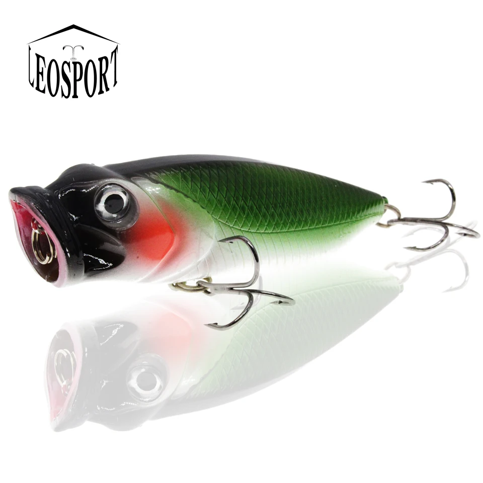 1pcs Topwater Popper Fishing Lures 3D Eyes Crankbait Wobbler Fishing Tackle 5 Colors Available Hard Baits Wholesale