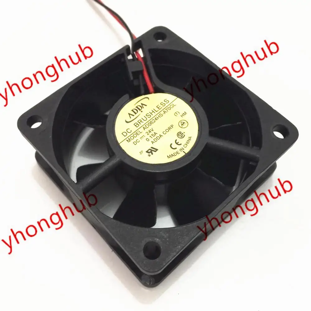 

ADDA AD0624HS-A70GL DC 24V 0.15A 60X60X25mm Server Cooling Fan