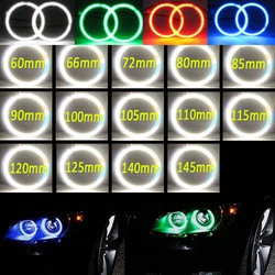 2 개 12v DC SMD Led 헤일로 링 라이트 엔젤 아이 위치 램프, 60mm 65mm 72mm 80mm 100mm 105mm 110mm 115mm 120mm 125mm 140mm