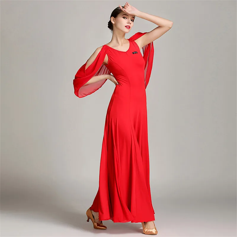 Ballroom Dancing Dresses Waltz Dresses For Women ballroom Dancing Clothes Foxtrot Flamenco Modern Dance Costumes Floating Yarn