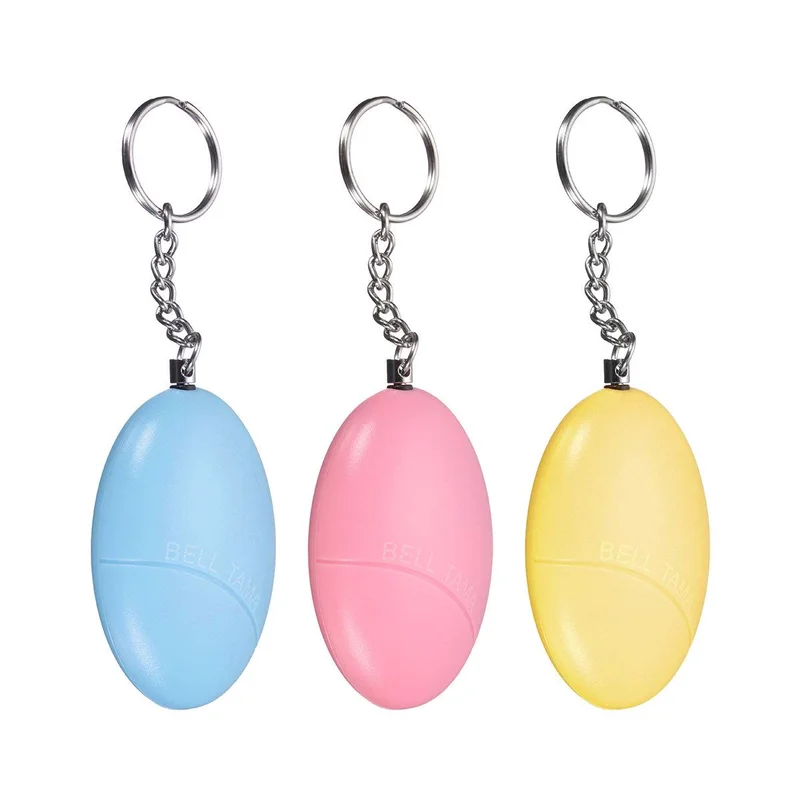 10pcs Self Defense Alarm 120dB Egg Shape Girl Women Security Protect Alert Personal Safety Scream Loud Keychain Emergency Alarm
