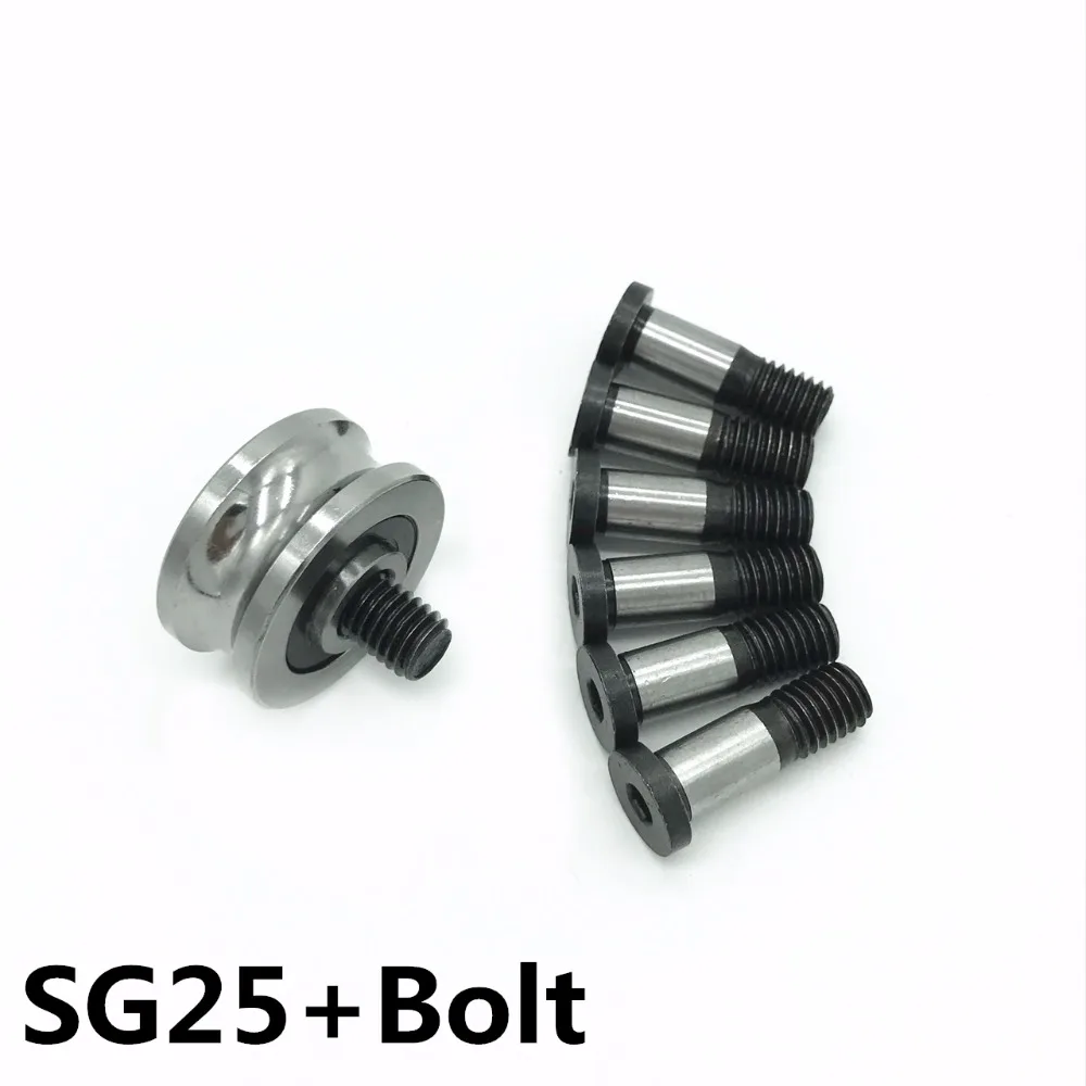 

2pcs SG25+Blot Bearing and bolt supporting sales U groove bearing 8x30x14 mm double row sealed ball bearing