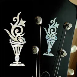 Inlay Sticker Decal Guitar Headstock In MOP Theme - Flower Pot Torch