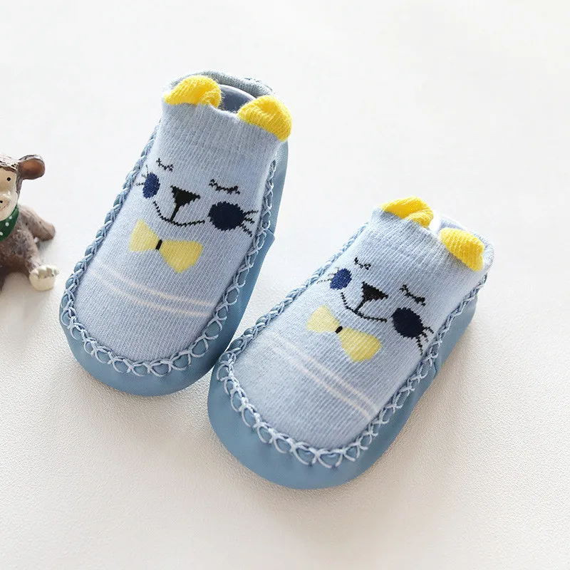 Newborn Baby Socks With Rubber Soles Infant Baby Girls Boys Autumn Winter Children Floor Socks Shoes Anti Slip Soft Sole Sock