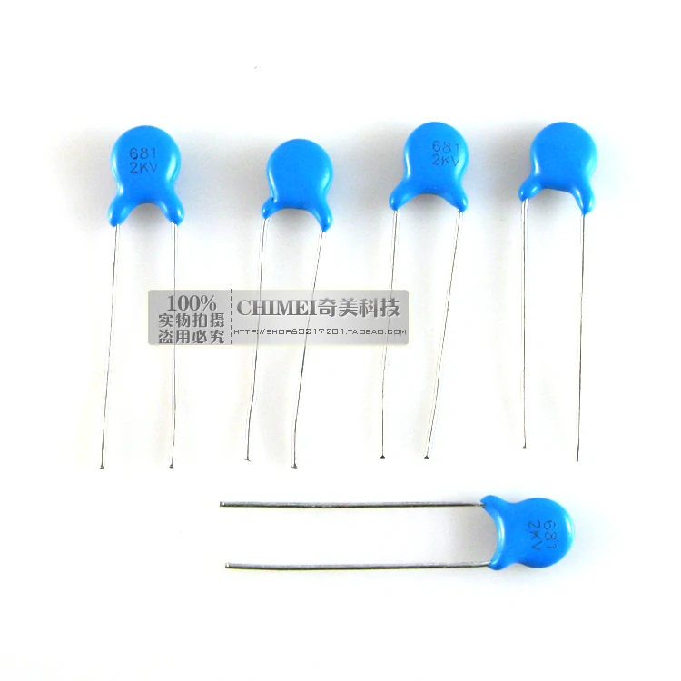 

High voltage ceramic capacitors 2KV 681K ceramic disc capacitors commonly used in high voltage applications