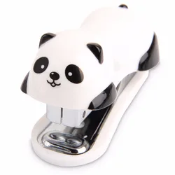 Deli Portable Cartoon Panda Manual Mini Stapler 10# Staples Business Binding Tool School Office Supply Student Stationery Gift