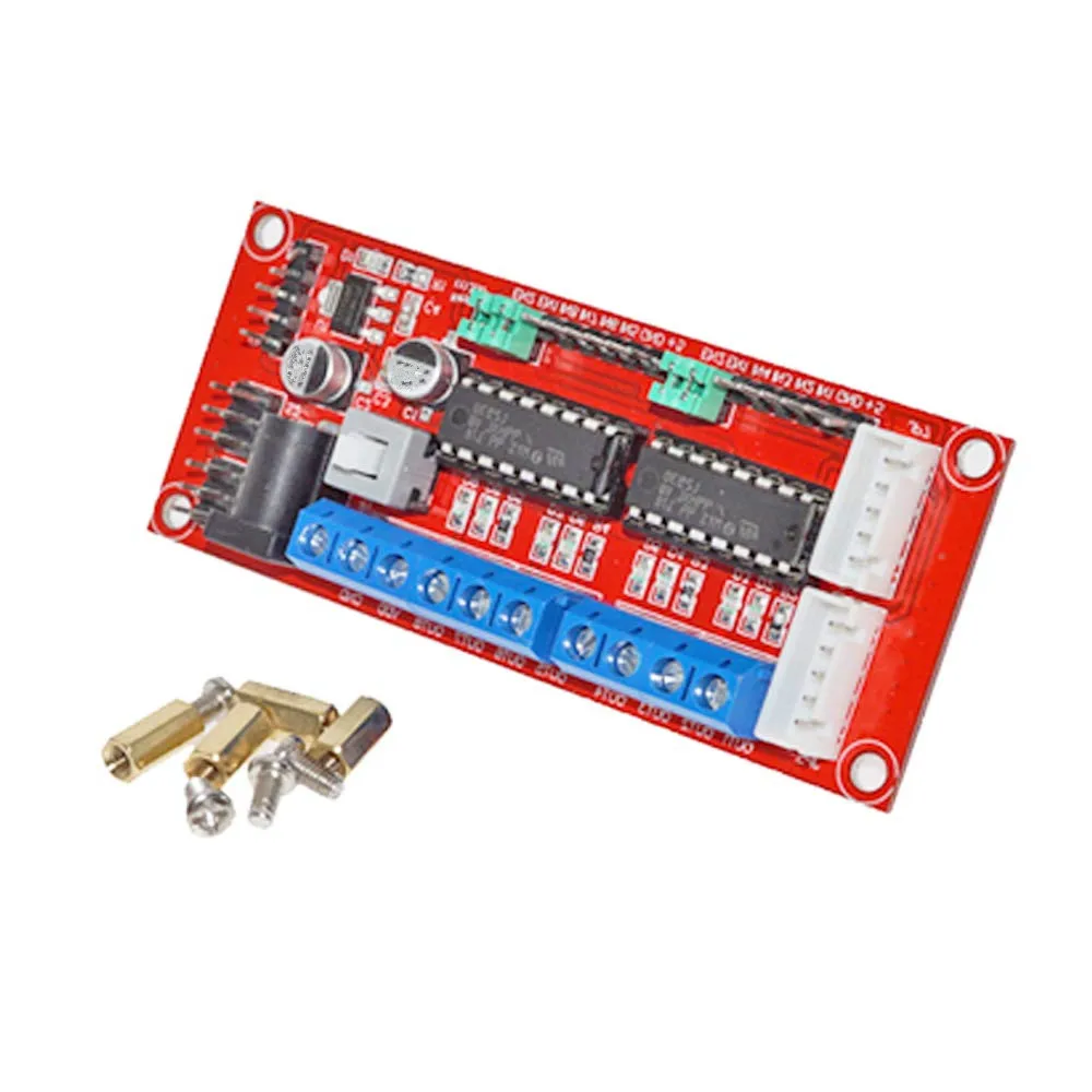 赤 4 DC モータ駆動モジュール/4WD トロリーモータ駆動モジュール/L293D モジュール