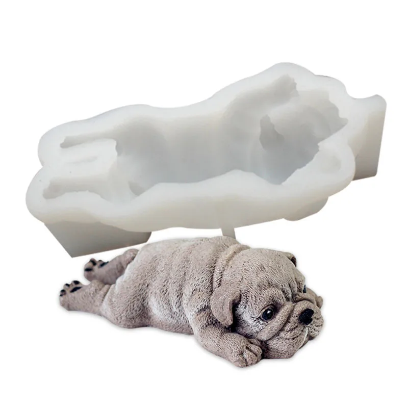 3D Cute Shar Pei Dog Silicone Mold Mousse Cake Ice Cream Jello Pudding Blast Chilling Tool Fondant Decoration Soap Candle Mould