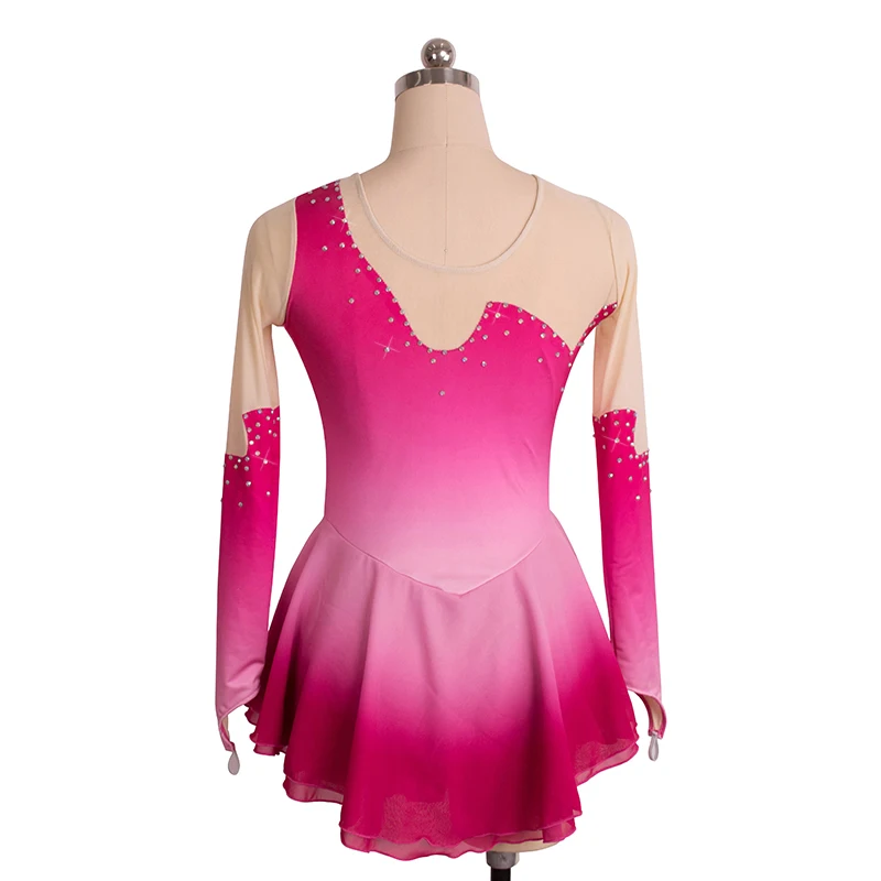 Nasinaya Figure Skating Dress Customization Competition Women\'s Children\'s Rhythmic Gymnastics Performance Pink Rose Red