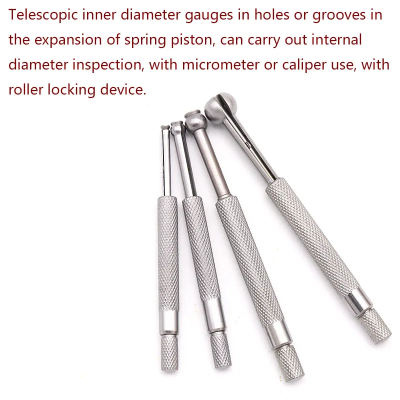 4 Stuks 3-14Mm Kleine Gat Gauge Verstelbare Telescopische Meters Set Volledige Bal Type Gauge Boring Precisie Gage meting Gereedschap