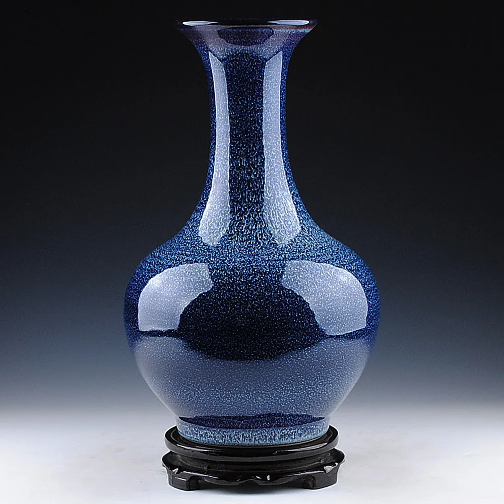 Creative arts ceramics kiln blue sky bottle vase modern and stylish home furnishings Rewards