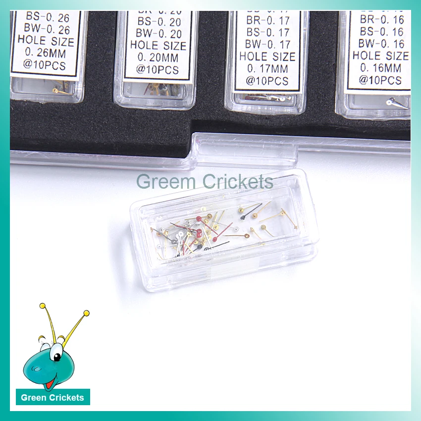 Wholesale Mulit-Colors Watch Second Hands,0.16mm ~ 0.26mm Hole Size 4 Colors Replacement Watch Hands Parts set for Watchmakers