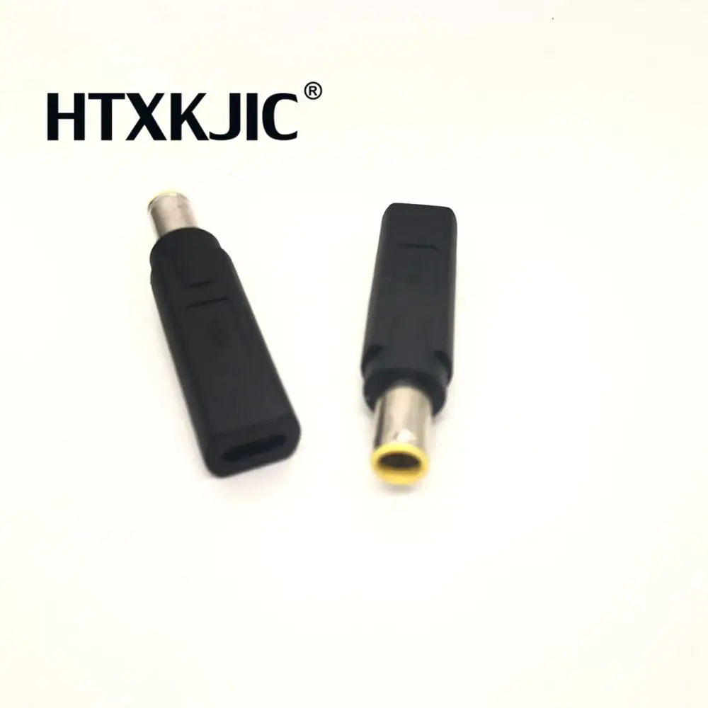 محول طاقة الكمبيوتر المحمول ، محول تيار مستمر ، موصل قابس لجهاز Lenovo T410 T410S T510 ، شاحن USB من النوع C أنثى إلى ذكر 7.9*5.5 مللي متر