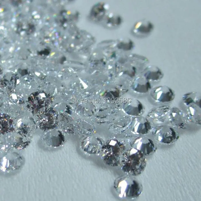 

100 pcs/lot free shipping 5 mm Cubic Zirconia white round CZ stone clear crystal bead