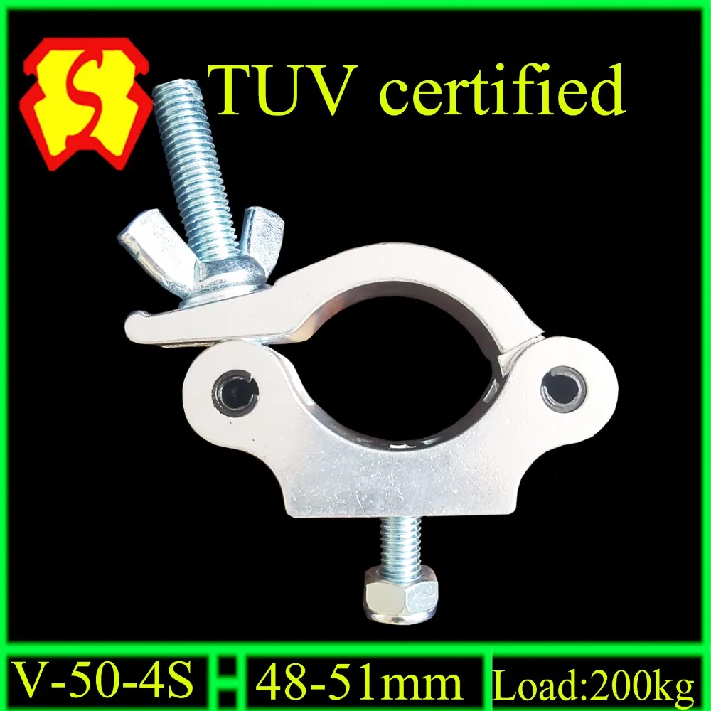 TUV Truss Pro Clamp Heavy Duty anodized black Narrow Clamp For 50mm Tube Silver