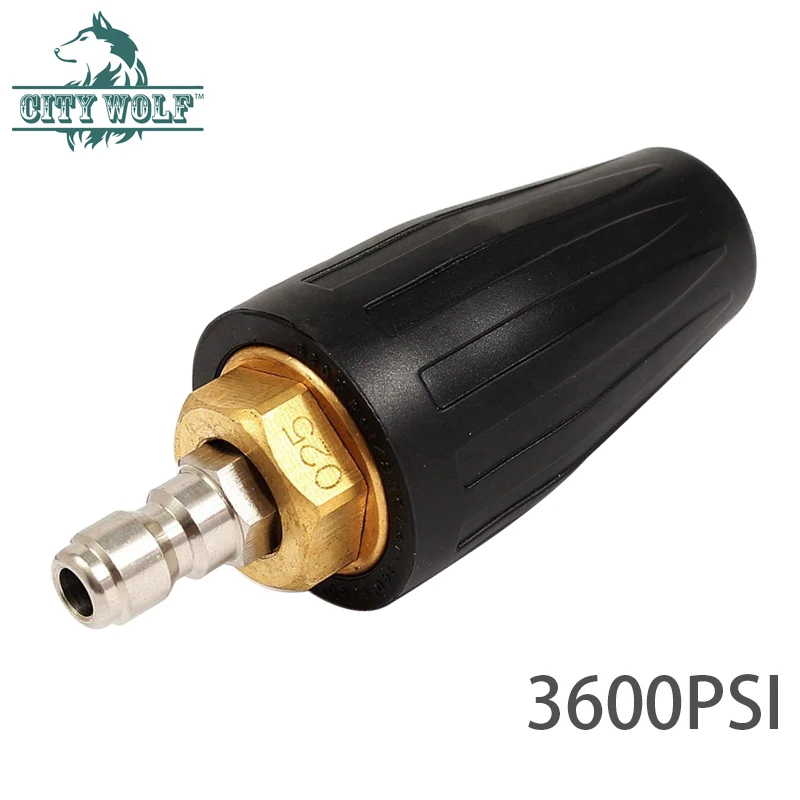 3600PSI Ceramic Valve Turbo Nozzle Industrial  High Pressure Washer Gun Lance Nozzle Rust Remove Car Cleaning Accessory