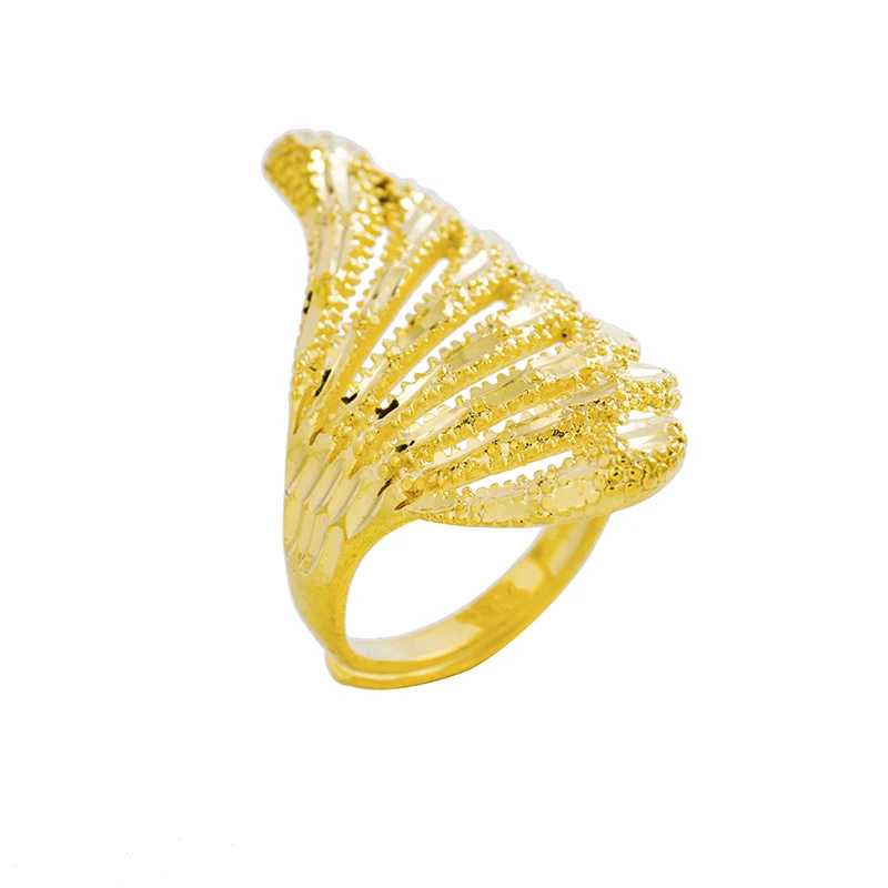 Ethlyn Stylish Mother's Day Gift Yellow Gold Color Imitation Ring for Women Made with Cooper Perfect Accessories Jewelry  R061